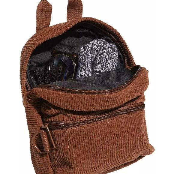 Adidas Trefoil 2.0 Corduroy Mini Backpack- Preloved Brown - Picture 4 of 10